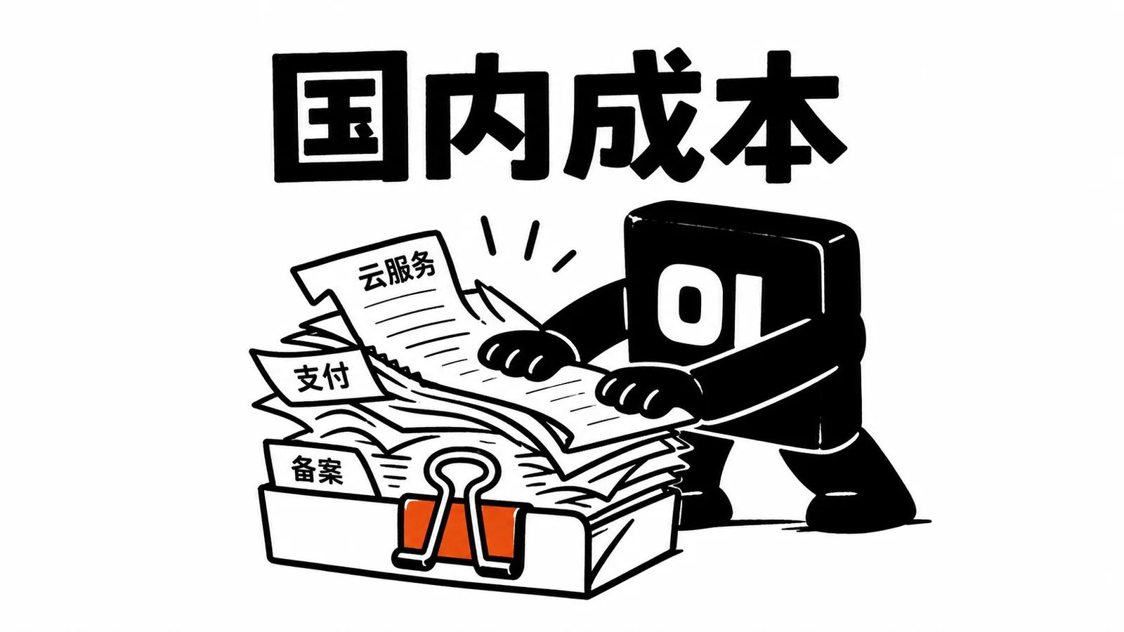 01 操作员把国内成本票据压到小预算夹里